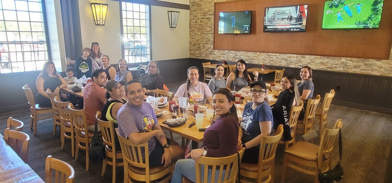 Legacy physicians gathered for a meal at a physicians team event