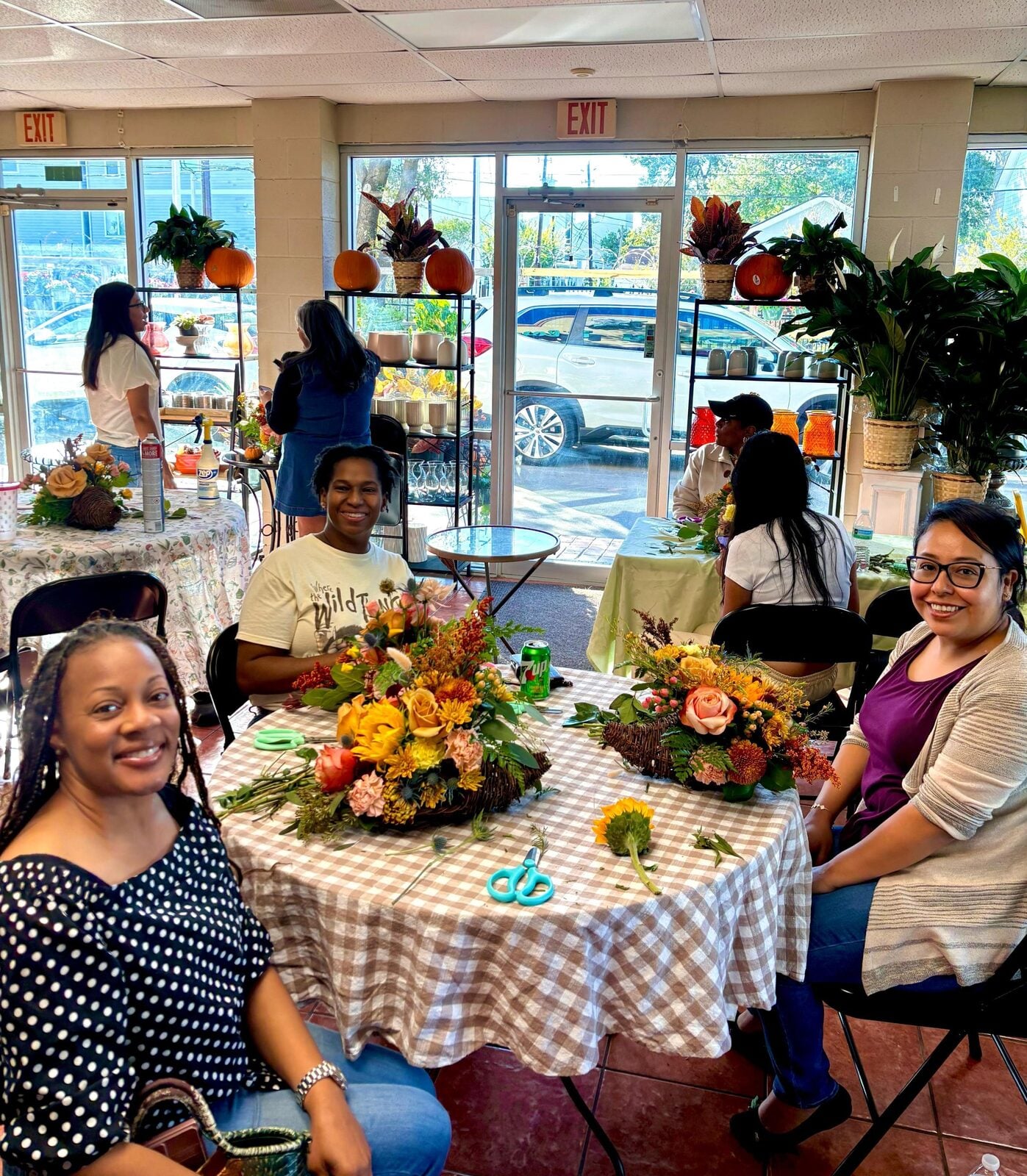 Legacy physicians at a flower-arranging workshop during a physicians event